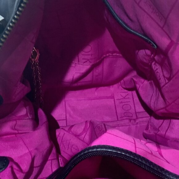 Botkier Valentina Black Leather Satchel with chain strap - Picture 7 of 13